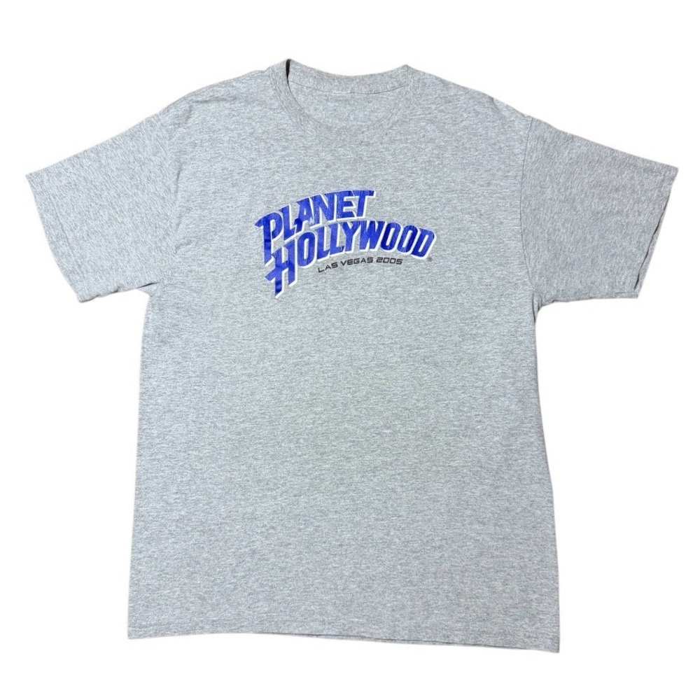 Vintage Y2K Planet Hollywood Las Vegas Souvenir Graphic Spellout Logo T-shirt